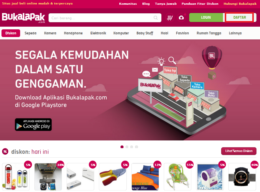 bukalapak, mendaftar, penjual, pembeli,marketplace, toko online