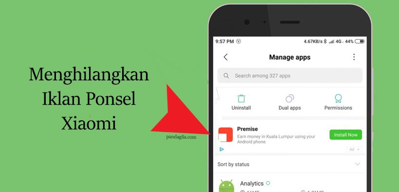 Cara menghilangkan iklan di ponsel Xiaomi